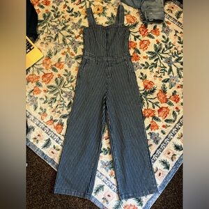 Size 0/25 universal threads denim pinstripe jumpsuit
